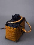 Sac en bambou jaune vintage de style chinois fait main - 1