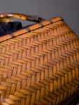 Sac en bambou jaune vintage de style chinois fait main - 1