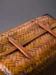 Sac en bambou jaune vintage de style chinois fait main - 1