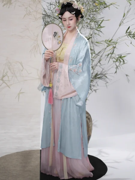 Song Dynasty Hanfu Set Beizi Top with Qiyao Qun