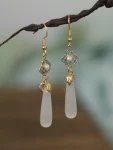 Song Dynasty Teardrop Tassel Earrings