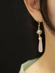 Song Dynasty Teardrop Tassel Earrings-1