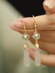 Song Dynasty Teardrop Tassel Earrings-1
