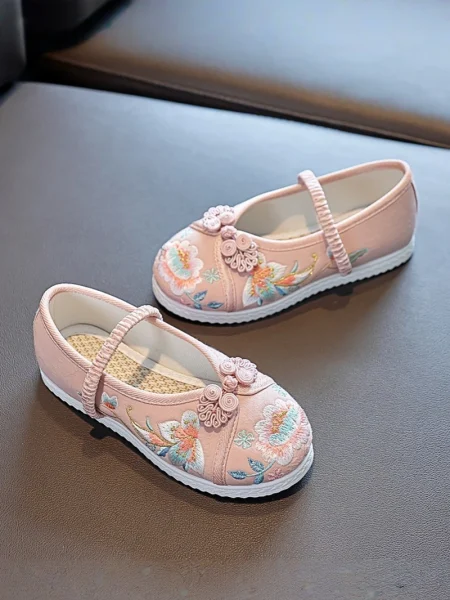 Chinese Style Girls Embroidered Hanfu Shoes