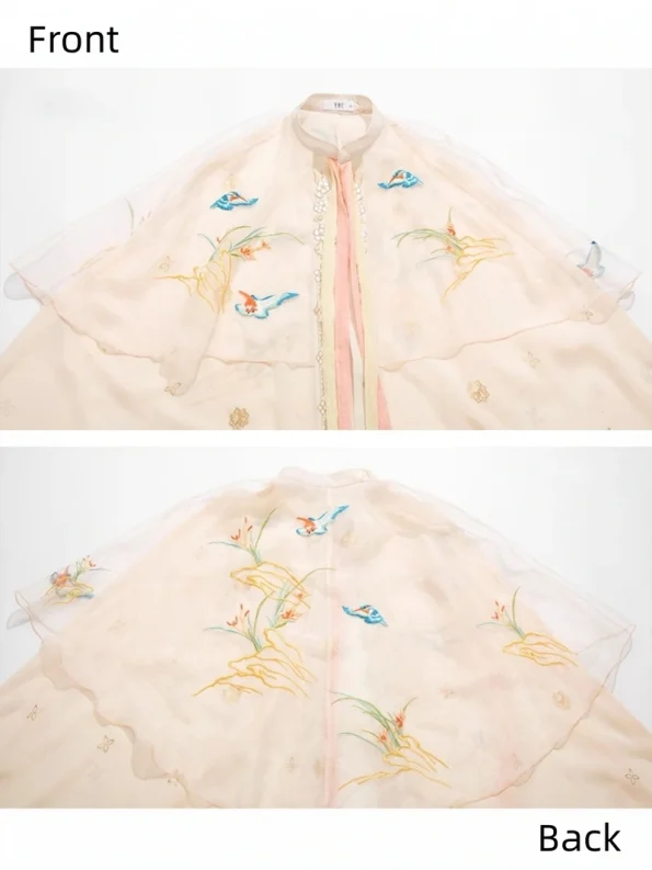 Hanfubroderad guldstämplad kappa för vår och sommar - Hanfu-sättet: Traditionella och moderna kinesiska Hanfu-kläder för alla tillfällen