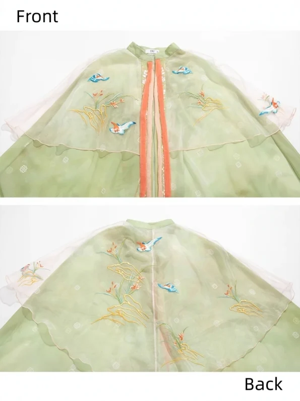 Hanfubroderad guldstämplad kappa för vår och sommar - Hanfu-sättet: Traditionella och moderna kinesiska Hanfu-kläder för alla tillfällen