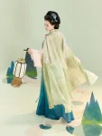 Hanfu Broderad Guldstämplad Kappa för Vår och Sommar-1