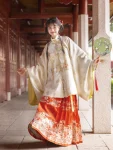 Ming Dynasty Hanfu Mamian Qun Set
