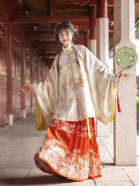 Dinastía Ming Hanfu Mamian Qun Set