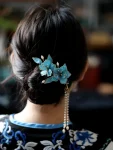 New Chinese Style Blue Long Tassel Hair Clip-7