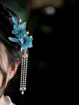 New Chinese Style Blue Long Tassel Hair Clip-7
