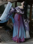 南北朝紫绮罗裙汉服套装-2