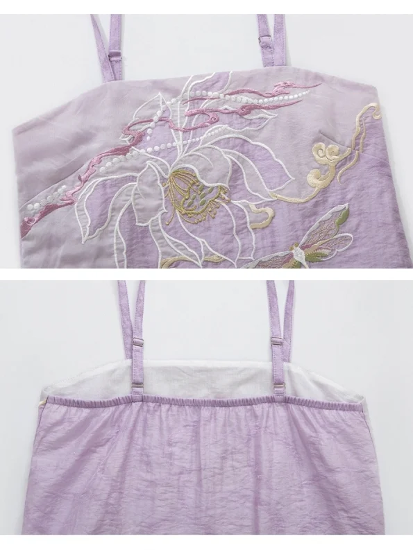 Song Dynasty Hanfu Green Embroidered Outer Top with Qiyao Qun- Hanfu Way: Traditional & Modern Chinese Hanfu Clothing for All Occasions