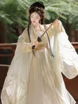 宋代米色繡花仙女齊瑤群套裝-1