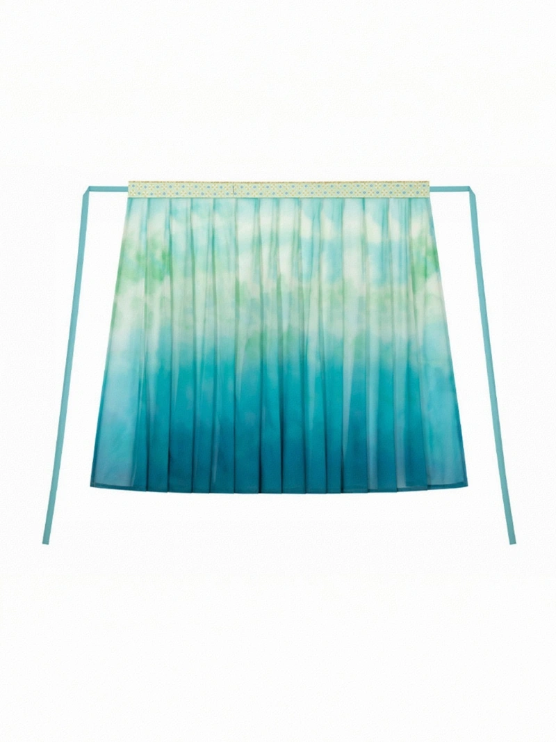 Nhà Đường Hán Phục Xanh Qixiong Ruqun-9