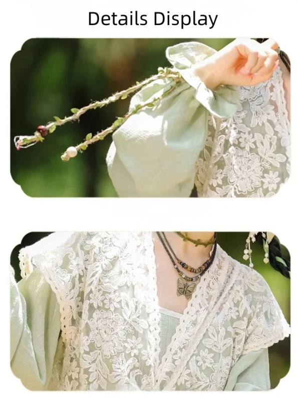 ชุดฮันฟูสีเขียวสไตล์ลำลองแบบดัดแปลงสมัยราชวงศ์ถัง - วิถีฮันฟู: ชุดฮันฟูจีนแบบดั้งเดิมและสมัยใหม่สำหรับทุกโอกาส