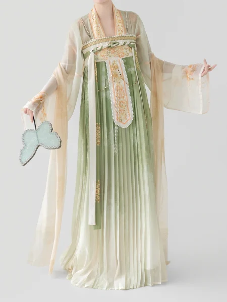 唐朝春夏繡奇雄漢服套裝