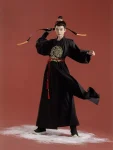 Tang Dynasty Unisex Black Embroidered Yuanlingpao Set-1