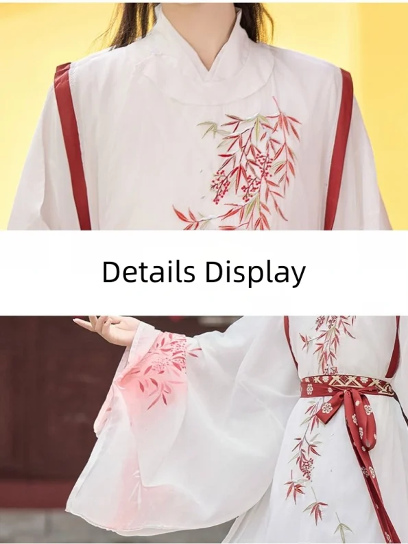 Tang-Dynastie Weiß Yuanling Pao Wuxia Hanfu Set 2 Tang-Dynastie Weiß Yuanling Pao Wuxia Hanfu Set- Hanfu Way: Traditionelle und moderne chinesische Hanfu-Kleidung für alle Anlässe