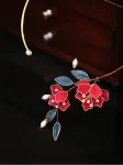Classical Chinese Style Fabric Flower Choker-1