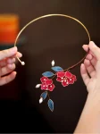 Classical Chinese Style Fabric Flower Choker-1
