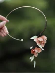 Classical Chinese Style Fabric Flower Choker-1