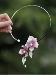 Classical Chinese Style Fabric Flower Choker-1