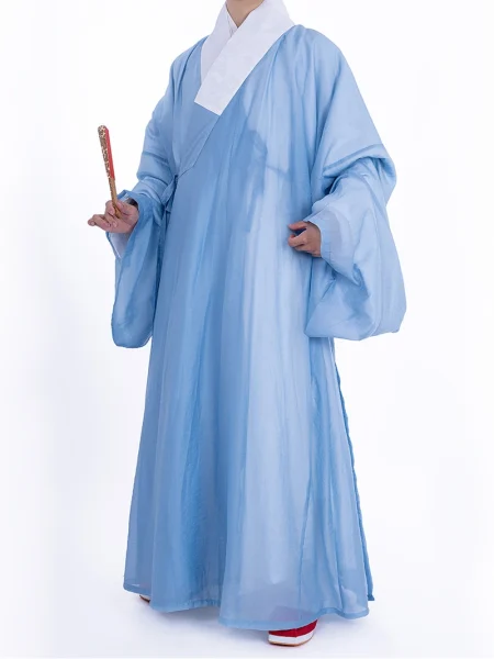 Daopao azul tradicional de la dinastía Ming