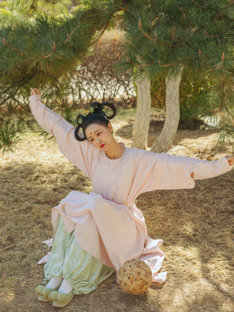 Tang Dynasty Hanfu Yuanlingpao Round Collar Robe Unisex-6