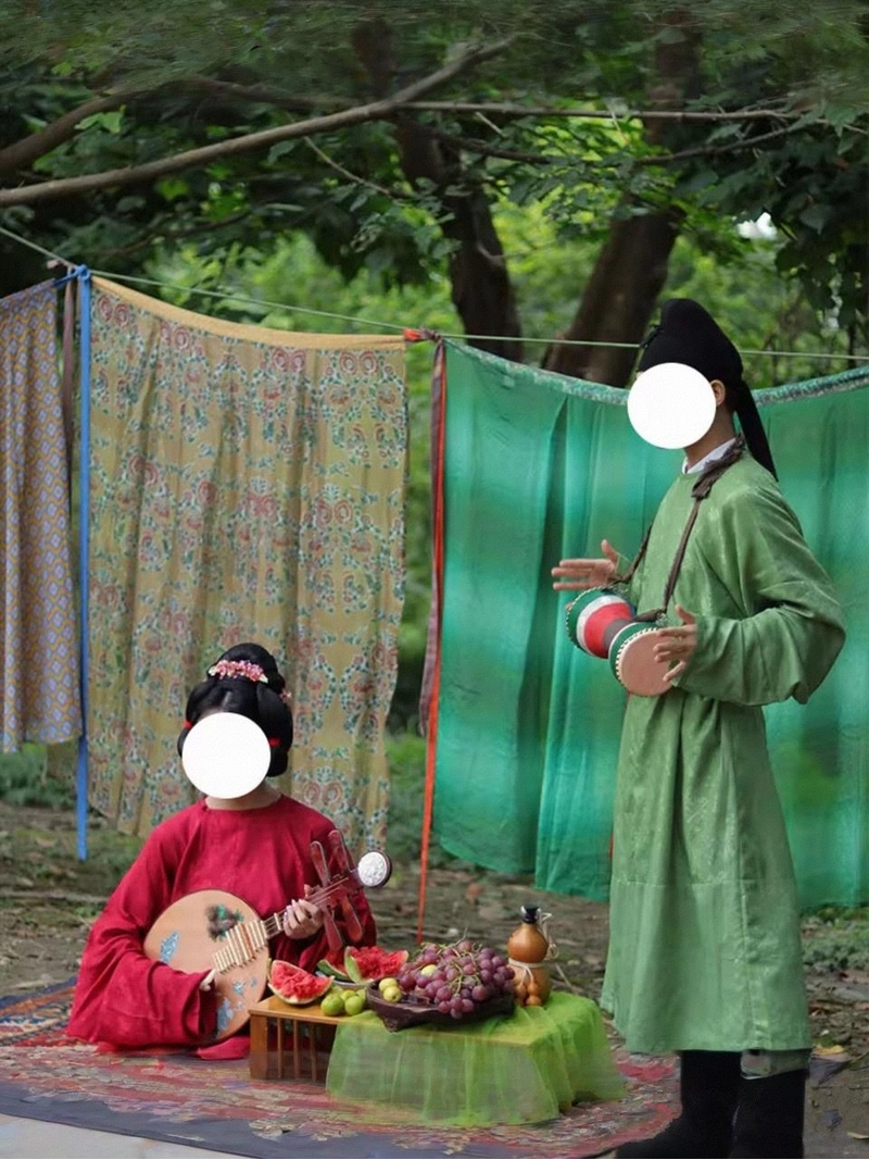 Dinasti Tang Hanfu Yuanlingpao Uniseks-7