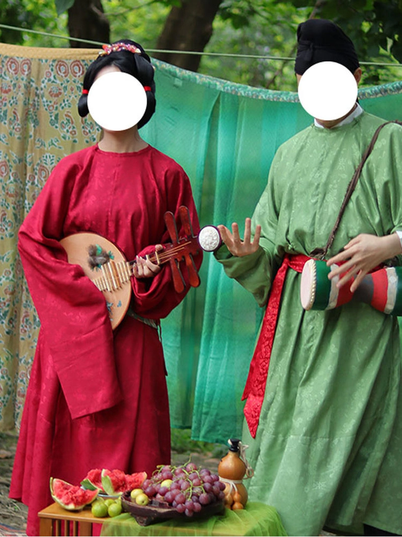 Dinasti Tang Hanfu Yuanlingpao Uniseks-8