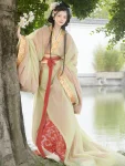 Warring States Hanfu Trailing Zhiju Robe Inspired by Mashan Chu Tomb