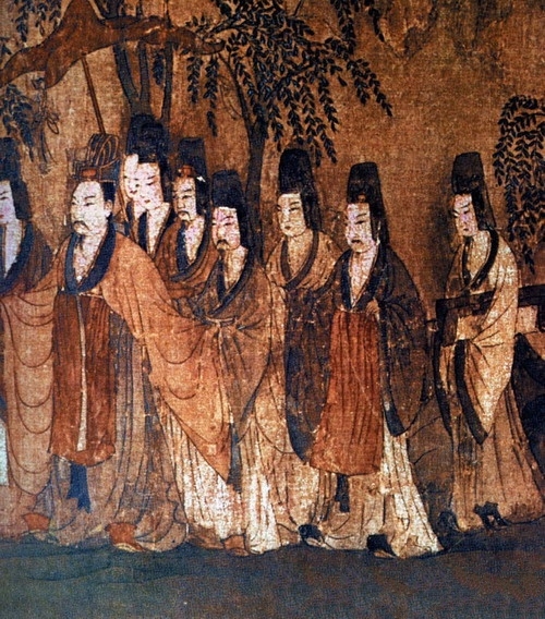 Depiction of a civil official in robe – detail from Nymph of the Luo River by Gu Kaizhi