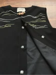 Chinese Style Embroidered Vest with Frog Buttons-1