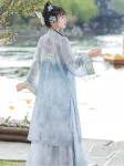 Lime Green Song Dynasty Style Hanfu Dress Set (13)