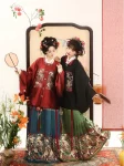 Ming Dynasty Hanfu Autumn Winter Mamian Skirt Set-1