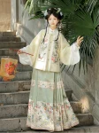 Ming Dynasty Hanfu Autumn Winter Mamian Skirt Set-1