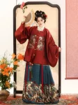 Ming Dynasty Hanfu Autumn Winter Mamian Skirt Set-1