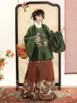 Ming Dynasty Hanfu Autumn Winter Mamian Skirt Set-1