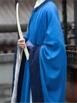 明代漢服青錦衣丸衿袁陵袍-1