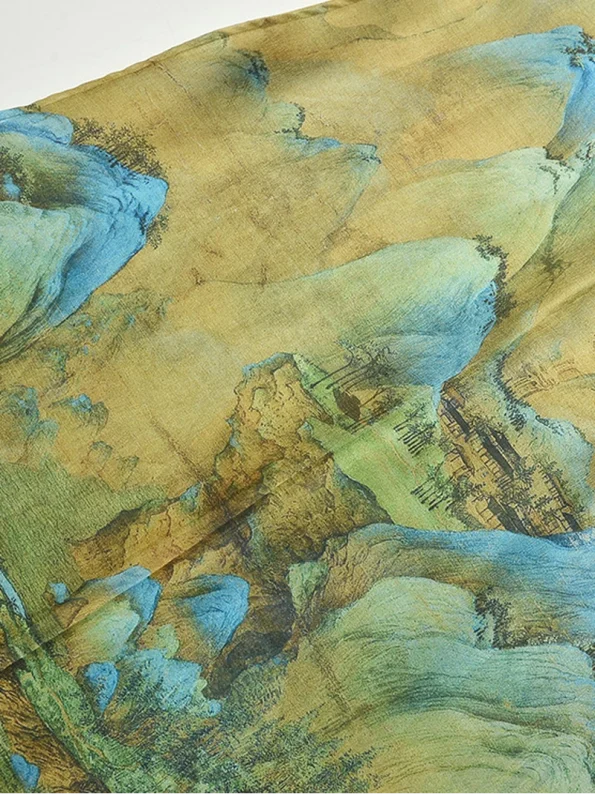 Ming-dynastian Hanfu Daopao Tuhat kilometriä jokia ja vuoria - Hanfu Way: Perinteiset ja nykyaikaiset kiinalaiset Hanfu-vaatteet kaikkiin tilaisuuksiin.