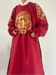 明代漢服金刺繍雲紋袍