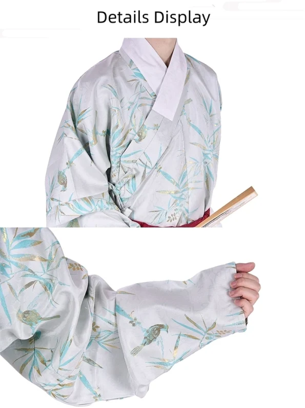 Mingdynastin Hanfu Lång dräkt med guldtråd och bambulöv 2 Mingdynastin Hanfu Guldtråd Bambulöv Lång Robe - Hanfu Way: Traditionella och moderna kinesiska Hanfu-kläder för alla tillfällen