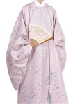 Ming Dynasty Hanfu Gold-Thread Bamboo Leaf Yuanlingpao Unisex-1