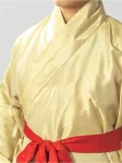 Ming-Dynastie Hanfu plissierte lange Robe mit abnehmbarem Kragen-1
