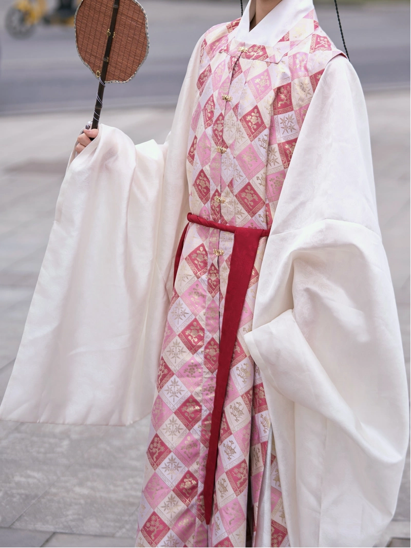 سترة هانفو ذات ياقة مربعة مربعة ذهبية مزركشة مطرزة للجنسين - 5