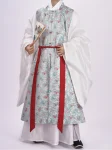 Długa kamizelka z kwadratowym kołnierzem Ming Dynasty Hanfu Unisex-1