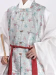 Długa kamizelka z kwadratowym kołnierzem Ming Dynasty Hanfu Unisex-1