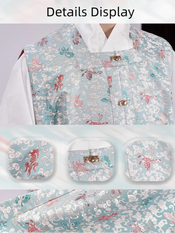 Długa kamizelka z kwadratowym kołnierzem Ming Dynasty Hanfu Unisex - Hanfu Way: Tradycyjna i nowoczesna chińska odzież Hanfu na każdą okazję