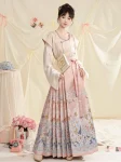 Ming Dynasty Style Orchid Whisper Pink Mamian Qun Set